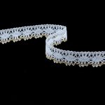 Мереживо 81050 10023, біле + золото, 17 мм