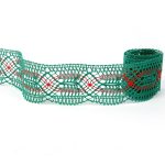 Мереживо 81919 157, зелене/червоне, 45 мм