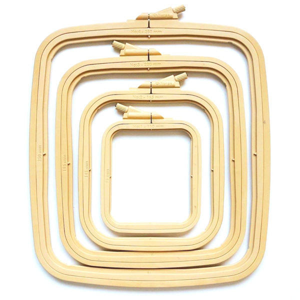 nurge Пяльця прямокутні пластикові NURGE Plastic Embroidery Hoops з гвинтом - Зображення 1