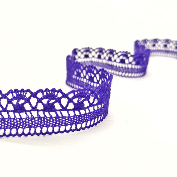 345-81017 Мереживо 81017 345, фіолетовий, бузковий, 19 мм - Зображення 1