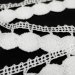 Оксамитове (бархатне) мереживо 509/30, біле, 42 мм - Зображення 2