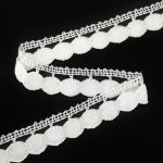 Оксамитове (бархатне) мереживо 509/30, біле, 42 мм