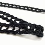 Оксамитове (бархатне) мереживо 64/10-30, чорне, 20 мм - Зображення 2