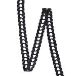 Оксамитове (бархатне) мереживо 64/10-30, чорне, 20 мм