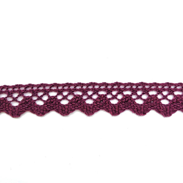 75259-018 Мереживо 75259 018, фіолетовий, сливовий, 17 мм - Зображення 1