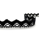 Оксамитове (бархатне) мереживо 8721/30, чорне, 20 мм