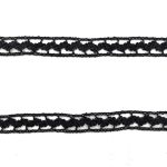Оксамитове (бархатне) мереживо 12/3/30, чорне, 15 мм