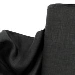 Лляна тканина 06с346/147 чорна, сорочкова тонка - Зображення 2