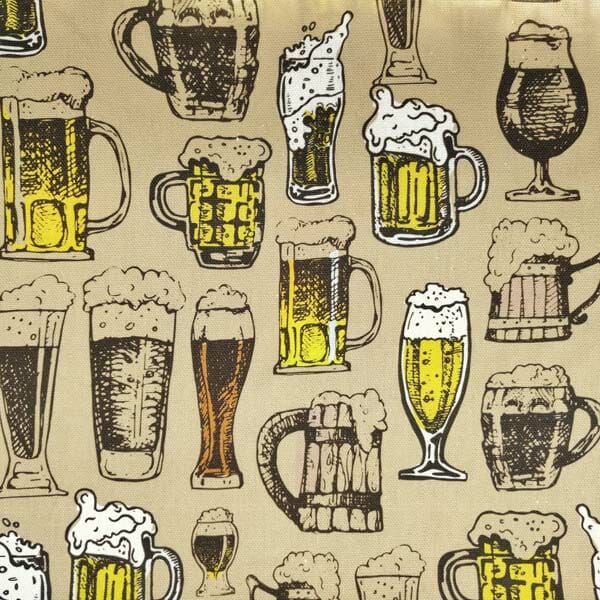 OB20-1 Декоративна тканина преміум класу ОВ-20, принт пиво - Зображення 1