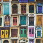 Декоративна тканина преміум класу ОВ-21, принт будиночки - Зображення 2