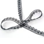 Мереживо 81128 100, чорне, 14 мм