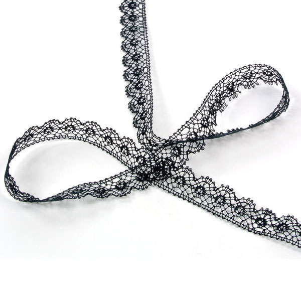 81128_06100-3 Мереживо 81128 100, чорне, 14 мм - Зображення 1