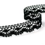 Мереживо 82155 100, чорне, 23 мм