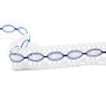Мереживо 82176 347, біле/синє, 22 мм - Зображення 2