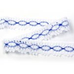 Мереживо 82176 347, біле/синє, 22 мм