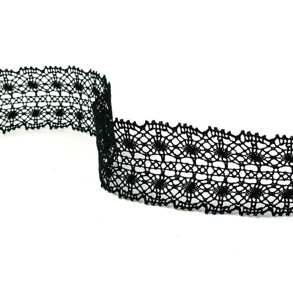 82309_06100-1 Мереживо 82309 100, чорне, 42 мм - Зображення 1