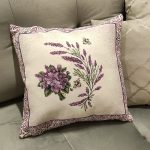 Декоративна гобеленова наволочка на подушку NP33, лаванда