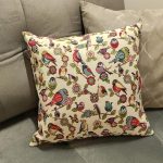 Декоративна гобеленова наволочка на подушку NP35, пташки
