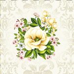 Заготовка для наволочки з гобелену "Біла троянда", 45*45см, Іспанія