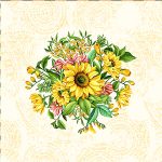 Заготовка для наволочки з гобелену "Соняшники", 45*45см, Іспанія