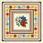 Заготовка для наволочки з гобелену "Квіти-4", 45*45см, Іспанія