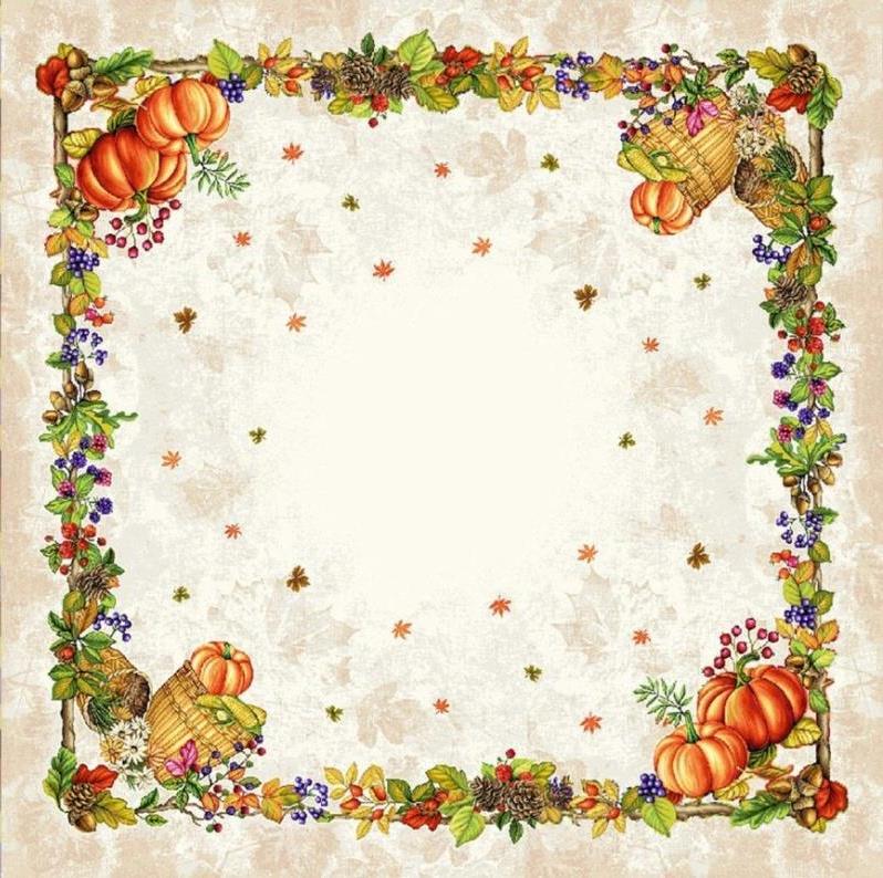 100x100 Скатертина з гобелену Гарбузи, різні розміри, Іспанія - Зображення 1