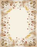 Скатертина з гобелену Білі квіти, різні розміри, Іспанія