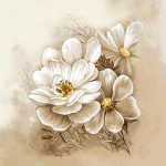 Скатертина з гобелену Білі квіти, різні розміри, Іспанія - Зображення 2