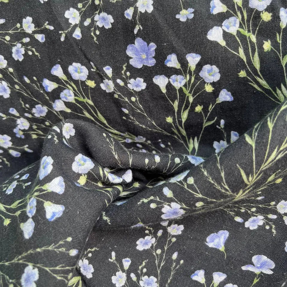 63014 Тканина лляна з друком Льон, 63014 - Зображення 1